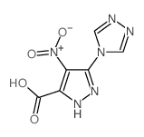 4-Nitro-3-(4H-1,2,4-triazol-4-yl)-1H-pyrazole-5-carboxylic acid Structure