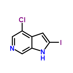 4-Chloro-2-iodo-1H-pyrrolo[2,3-c]pyridine结构式