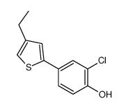 2-chloro-4-(4-ethylthiophen-2-yl)phenol Structure