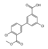 3-chloro-5-(4-chloro-3-methoxycarbonylphenyl)benzoic acid结构式