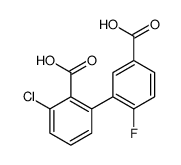 2-(5-carboxy-2-fluorophenyl)-6-chlorobenzoic acid结构式