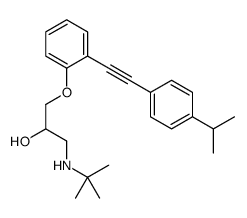 1-(tert-butylamino)-3-[2-[2-(4-propan-2-ylphenyl)ethynyl]phenoxy]propan-2-ol Structure