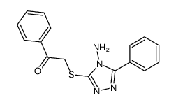 2-[(4-amino-5-phenyl-1,2,4-triazol-3-yl)sulfanyl]-1-phenylethanone结构式