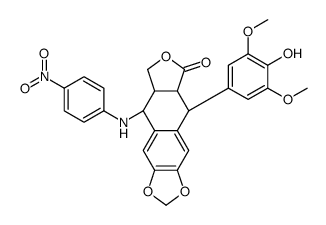 (5S,5aS,8aR,9R)-9-(4-hydroxy-3,5-dimethoxyphenyl)-5-(4-nitroanilino)-5a,6,8a,9-tetrahydro-5H-[2]benzofuro[5,6-f][1,3]benzodioxol-8-one Structure