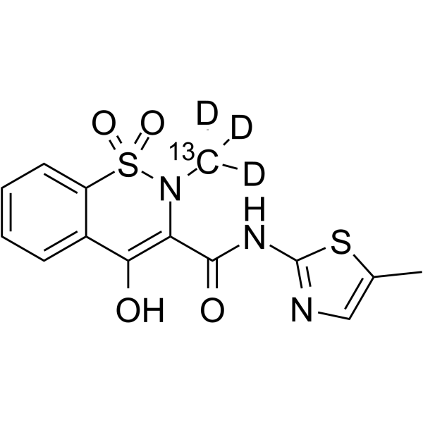 Meloxicam-13C,d3 Structure