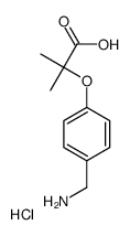 2-[4-(aminomethyl)phenoxy]-2-methylpropanoic acid,hydrochloride结构式