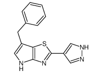 6-benzyl-2-(1H-pyrazol-4-yl)-4H-pyrrolo[2,3-d][1,3]thiazole结构式