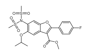 methyl 6-[bis(methylsulfonyl)amino]-2-(4-fluorophenyl)-5-[(1-methylethyl)oxy]-1-benzofuran-3-carboxylate结构式