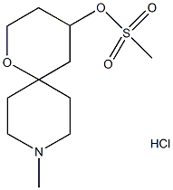 9-Methyl-1-oxa-9-azaspiro[5.5]undec-4-yl methanesulfonate hydrochloride Structure