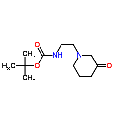 N-Boc-1-(2-Amino-ethyl)-piperidin-3-one structure