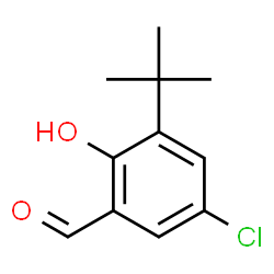 2-hydroxy-3-tert-butyl-5-chloro-benzaldehyde结构式