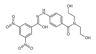 4-[2-(3,5-dinitrobenzoyl)hydrazinyl]-N,N-bis(2-hydroxyethyl)benzamide结构式