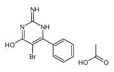 acetic acid,2-amino-5-bromo-6-phenyl-1H-pyrimidin-4-one结构式