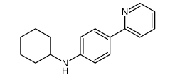N-cyclohexyl-4-pyridin-2-ylaniline结构式