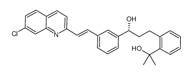 (R)-a-[3-[2-(7-chloro-2-quinolinyl)ethenyl]phenyl]-2-(1-hydroxy-1-methylethyl)-Benzenepropanol结构式