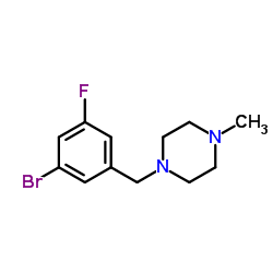 1-(3-Bromo-5-fluorobenzyl)-4-methylpiperazine Structure