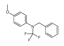 N-benzyl-4-methoxy-N-(trifluoromethyl)aniline结构式