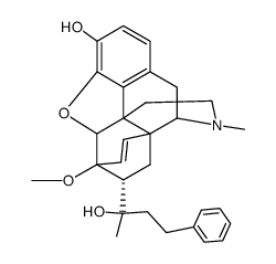 (1-hydroxy-1-methyl-3-phenylpropyl)-6,14-endo-ethenotetrahydrooripavine结构式