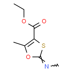 1,3-Oxathiole-4-carboxylicacid,5-methyl-2-(methylimino)-,ethylester(9CI) Structure