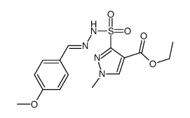 ethyl 3-[[(4-methoxyphenyl)methylideneamino]sulfamoyl]-1-methylpyrazole-4-carboxylate结构式