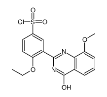 Benzenesulfonyl chloride,3-(1,4-dihydro-8-methoxy-4-oxo-2-quinazolinyl)-4-ethoxy- (9CI)结构式