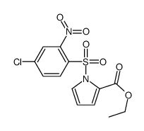 ethyl 1-(4-chloro-2-nitrophenyl)sulfonylpyrrole-2-carboxylate Structure