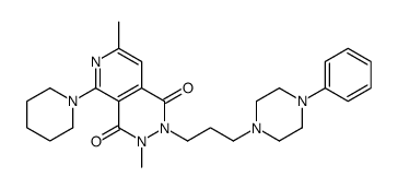 3,7-dimethyl-2-[3-(4-phenylpiperazin-1-yl)propyl]-5-piperidin-1-ylpyrido[3,4-d]pyridazine-1,4-dione结构式