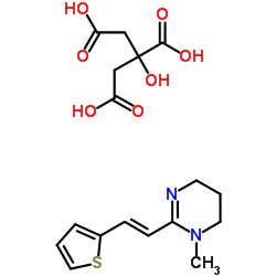 1,4,5,6-tetrahydro-1-methyl-2-[2-(2-thienyl)vinyl]pyrimidine citrate structure