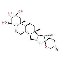 (25S)-5β-Spirostane-2β,3α,4β-triol结构式