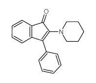 3-phenyl-2-(1-piperidyl)inden-1-one结构式