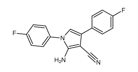 1,4-bis(4-fluorophenyl)-2-amino-3-cyanopyrrole Structure