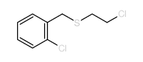 Benzene,1-chloro-2-[[(2-chloroethyl)thio]methyl]- Structure