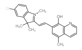 (7E)-7-[(2Z)-2-(5-chloro-1,3,3-trimethyl-indol-2-ylidene)ethylidene]-5-methyl-1H-quinolin-8-one structure