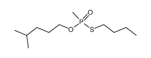 Methyl-phosphonothioic acid S-butyl ester O-(4-methyl-pentyl) ester Structure
