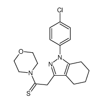 2-[1-(4-chlorophenyl)-4,5,6,7-tetrahydroindazol-3-yl]-1-morpholin-4-ylethanethione Structure