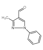 3-Methyl-1-phenyl-1H-pyrazole-4-carbaldehyde Structure