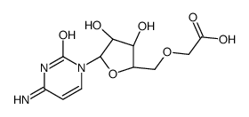 2-[[(2R,3S,4R,5R)-5-(4-amino-2-oxopyrimidin-1-yl)-3,4-dihydroxyoxolan-2-yl]methoxy]acetic acid结构式