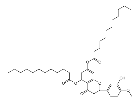 [(2S)-5-dodecanoyloxy-2-(3-hydroxy-4-methoxyphenyl)-4-oxo-2,3-dihydrochromen-7-yl] dodecanoate Structure