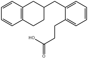 2-[(1,2,3,4-Tetrahydronaphthalen-2-yl)methyl]hydrocinnamic acid structure