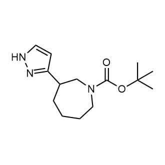 3-(1H-吡唑-3-基)氮杂环庚烷-1-羧酸叔丁酯结构式