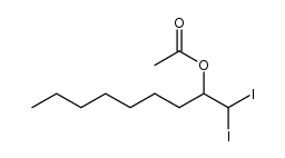 1,1-diiodonon-2-yl acetate Structure