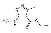 5-hydrazino-3-methyl-isoxazole-4-carboxylic acid ethyl ester Structure