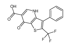 7-OXO-3-PHENYL-2-(TRIFLUOROMETHYL)-4,7-DIHYDROTHIENO[3,2-B]PYRIDINE-6-CARBOXYLIC ACID structure