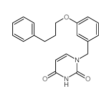 2,4(1H,3H)-Pyrimidinedione,1-[[3-(3-phenylpropoxy)phenyl]methyl]- Structure