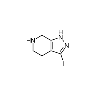 3-碘-4,5,6,7-四氢-1H-吡唑并[3,4-c]吡啶结构式