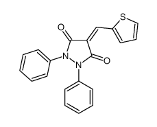 1,2-Diphenyl-4-(2-thienylmethylene)-3,5-pyrazolidinedione结构式