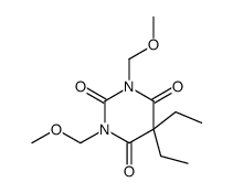 5,5-diethyl-1,3-bis(methoxymethyl)-1,3-diazinane-2,4,6-trione结构式