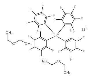 lithium tetrakis(pentafluorophenyl)borate-ethyl ether complex结构式