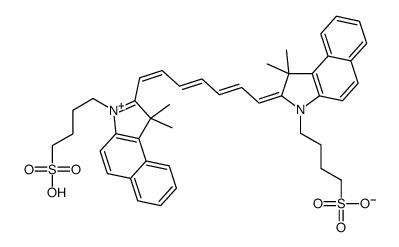 4-[2-[7-[1,1-dimethyl-3-(4-sulfobutyl)benzo[e]indol-2-ylidene]hepta-1,3,5-trienyl]-1,1-dimethylbenzo[e]indol-3-ium-3-yl]butane-1-sulfonate结构式