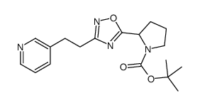 2-[3-(2-PYRIDIN-3-YL-ETHYL)-[1,2,4]OXADIAZOL-5-YL]-PYRROLIDINE-1-CARBOXYLIC ACID TERT-BUTYL ESTER结构式